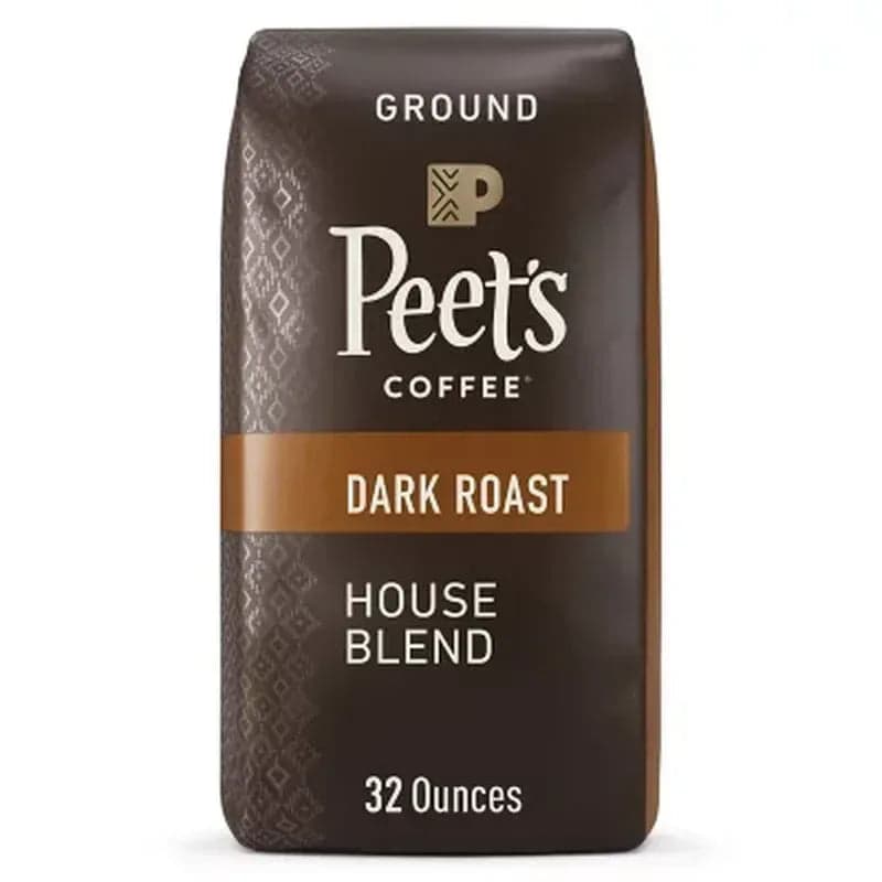 Peet's Coffee House Blend Dark Roast Ground Coffee (32 oz.)