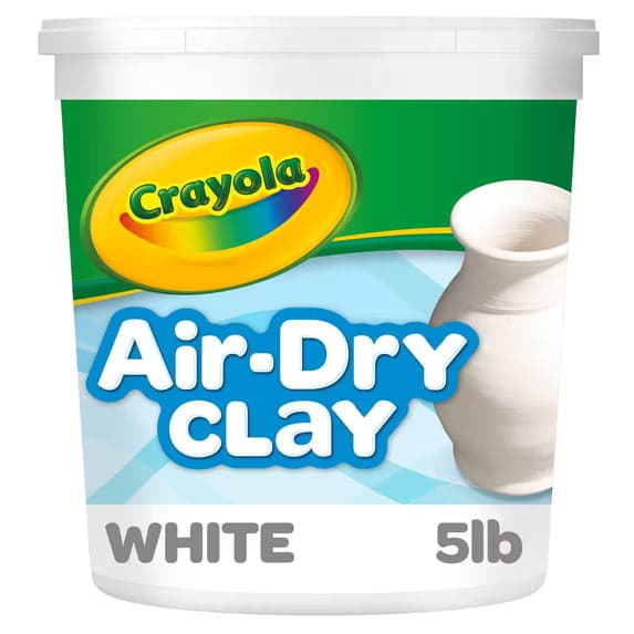 Crayola Air Dry Clay Bucket, White, 5 lbs, No Bake Clay, Ages 6+
