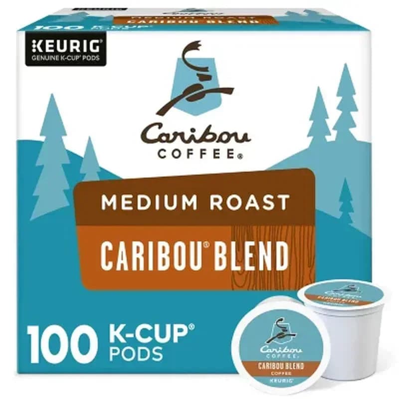 Caribou Coffee Medium Roast K-Cup Pods, Caribou Blend (100 ct.)