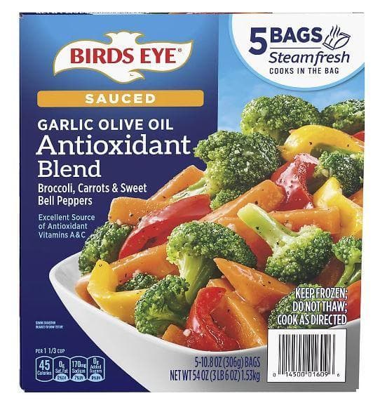 Birds Eye Steamfresh Sauced Garlic Olive Oil Antioxidant Blend Vegetables, 5 pk./10.8 oz.